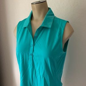EP Pro turquoise golf sleeveless top. SZ M NWT $50